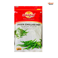 Saurbhi Frozen Green Hot Chilli 312gm